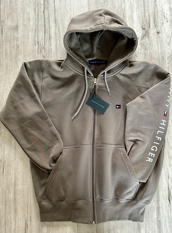 Tommy Hilfiger Zip Hoodie | Μόκα