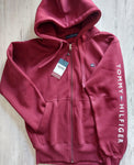 Tommy Hilfiger Zip Hoodie | Μπορντώ